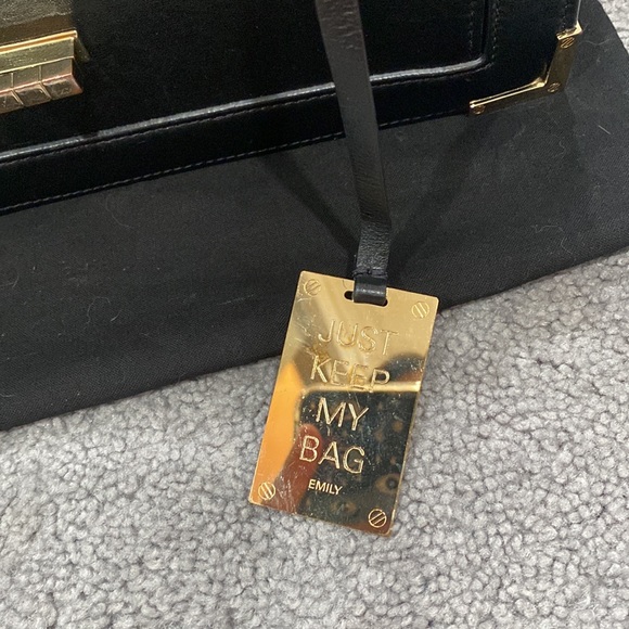 The Kooples medium black leather Emily Bag - Picture 16 of 17